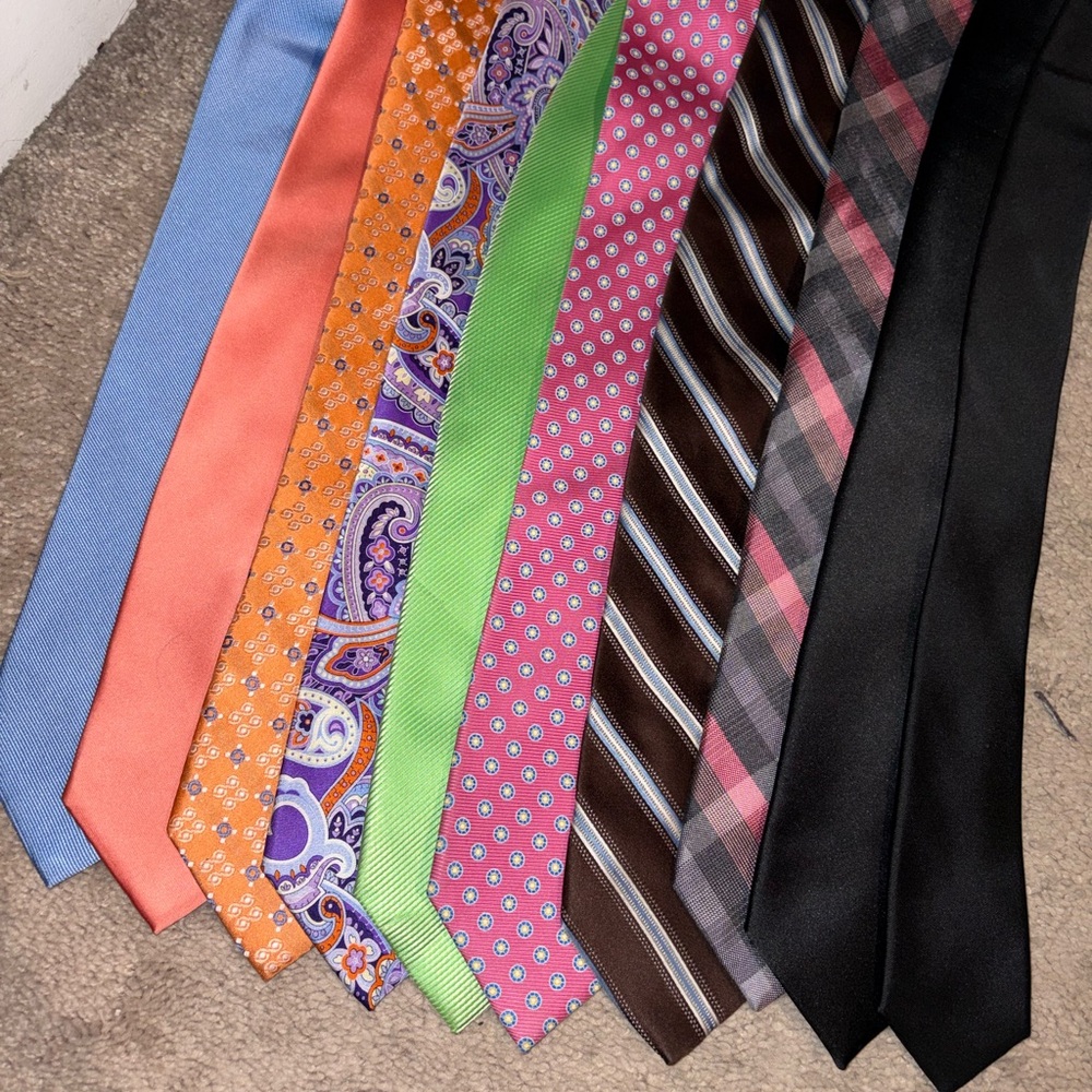 Assorted Colorful Men's Ties Set